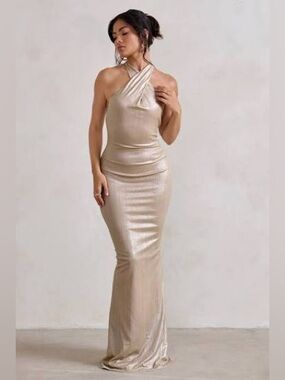 Club L London Unstoppable Metallic Champagne Crossover